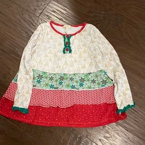 Girls sz MJ christmas top